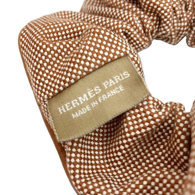 HERMES エルメス シュシュ クラウディア プラン・エア ゴールド