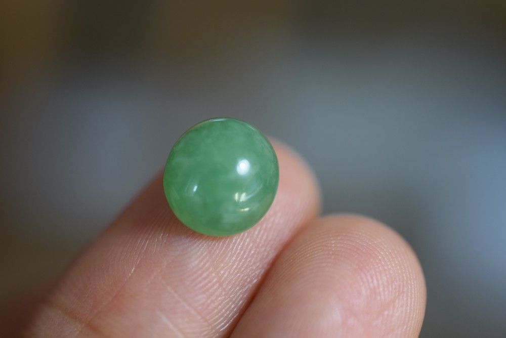 RS10-176 極品宝石質氷種濃暗緑 玉壁 平安守り グアテマラ産本翡翠ルース