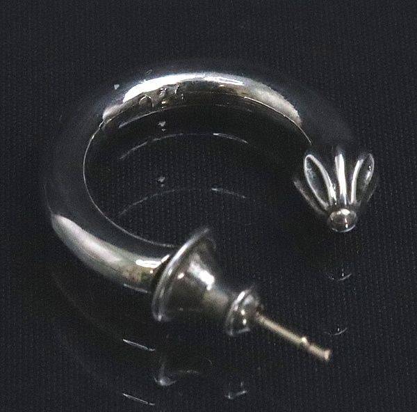 CHROME HEARTS 銀座店 クロムハーツ プレーン フープ ピアス メンズ シルバー SV925 100463