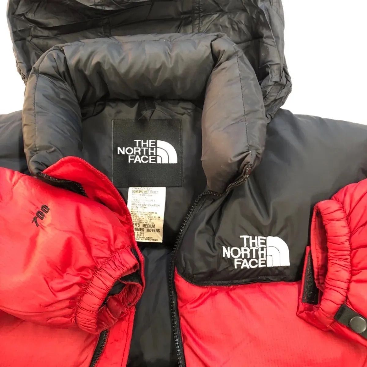 THE NORTH FACE ノースフェイス ダウン ジャケット ヌプシ 赤 黒 M 