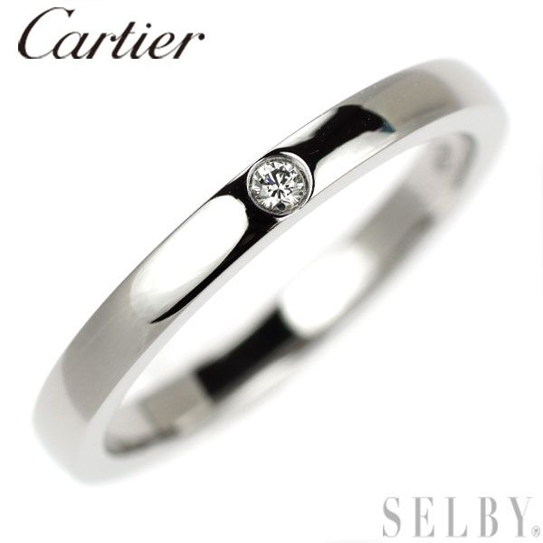 カルティエ Pt950 ダイヤモンド リング バンド 48号