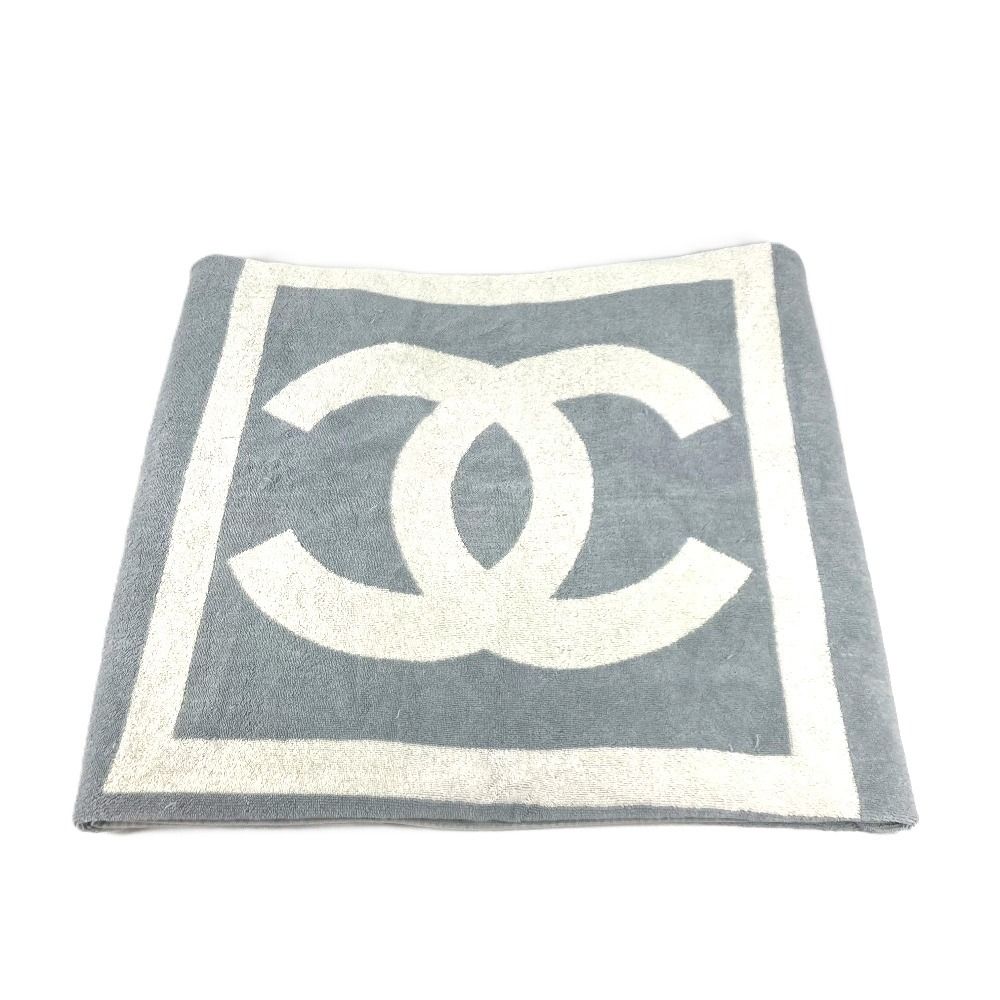 シャネル タオル コットン ホワイト ロゴ ココマーク カメリア ビーチ