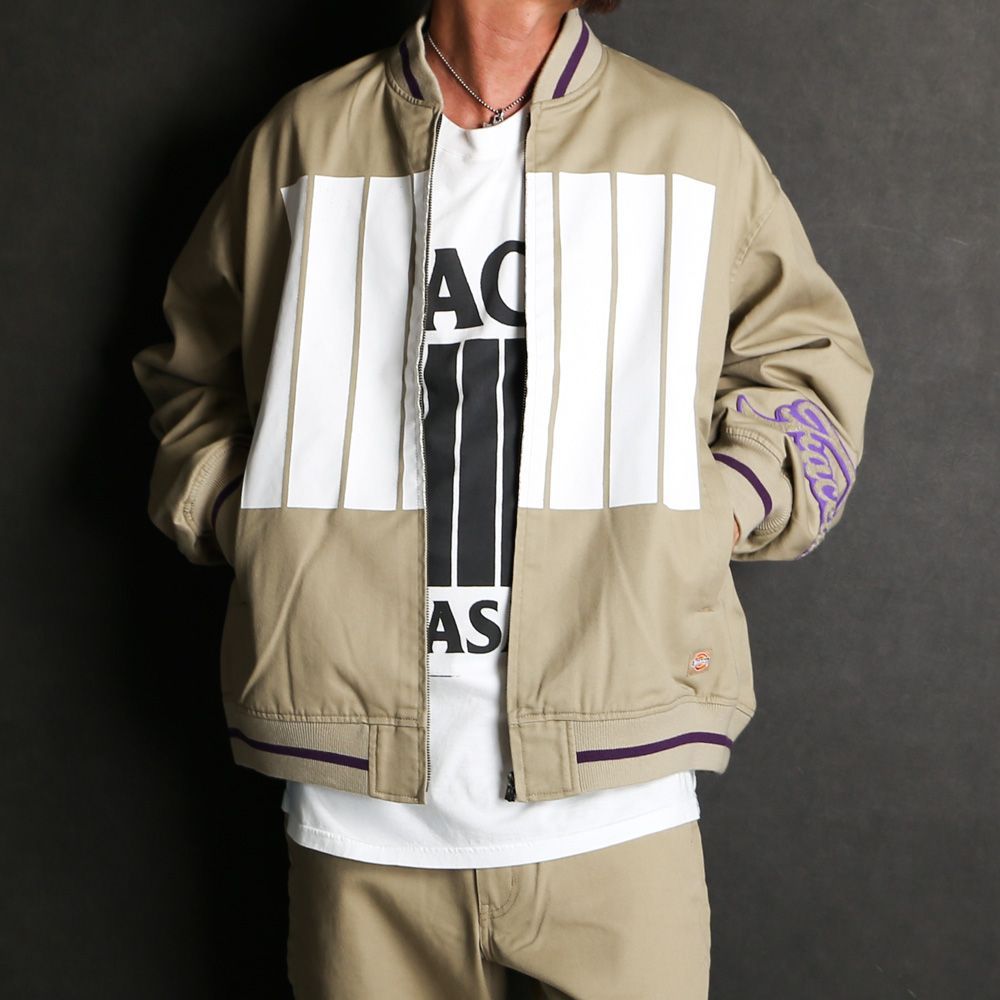 【FACETASM/ファセッタズム】× DICKIES / 7 BARS STADIUM JACKET - BEIGE / スタジアムジャケット / KR-JK-M14【メンズ】【送料無料】