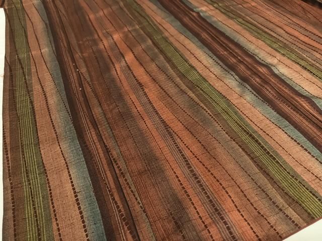 平和屋着物○上質な紬 縞 正絹 逸品 AAAY0270zg 平和屋着物▽上質