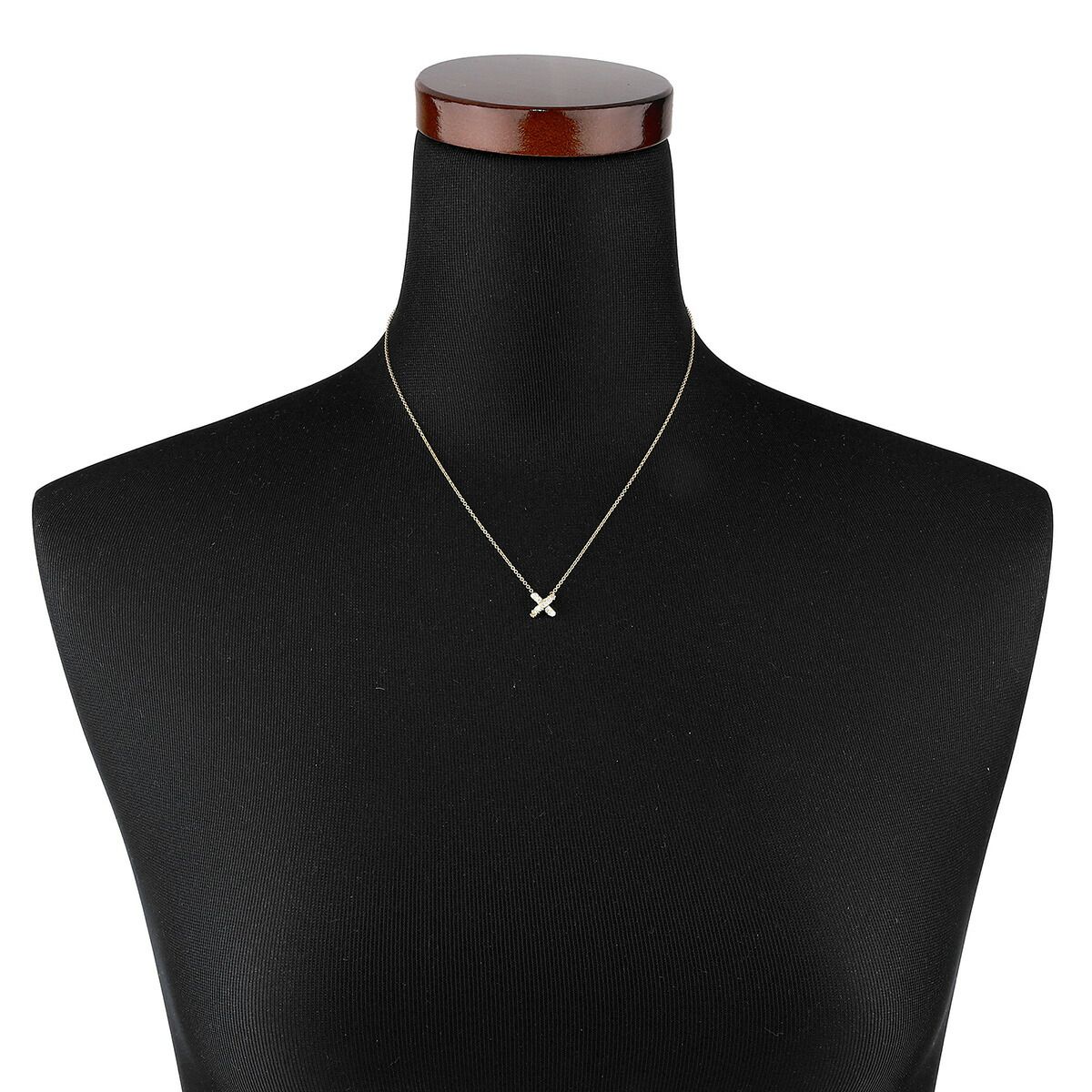 ティファニー クロスステッチ ネックレス ダイヤモンド K18 TIFFANY&Co  