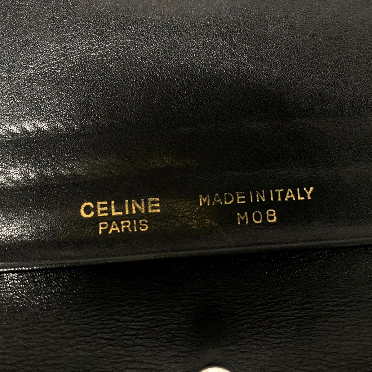 CELINE(セリーヌ) 長財布 - T19876 黒 がま口/型押し加工 レザー×エナメルレザー - メルカリ