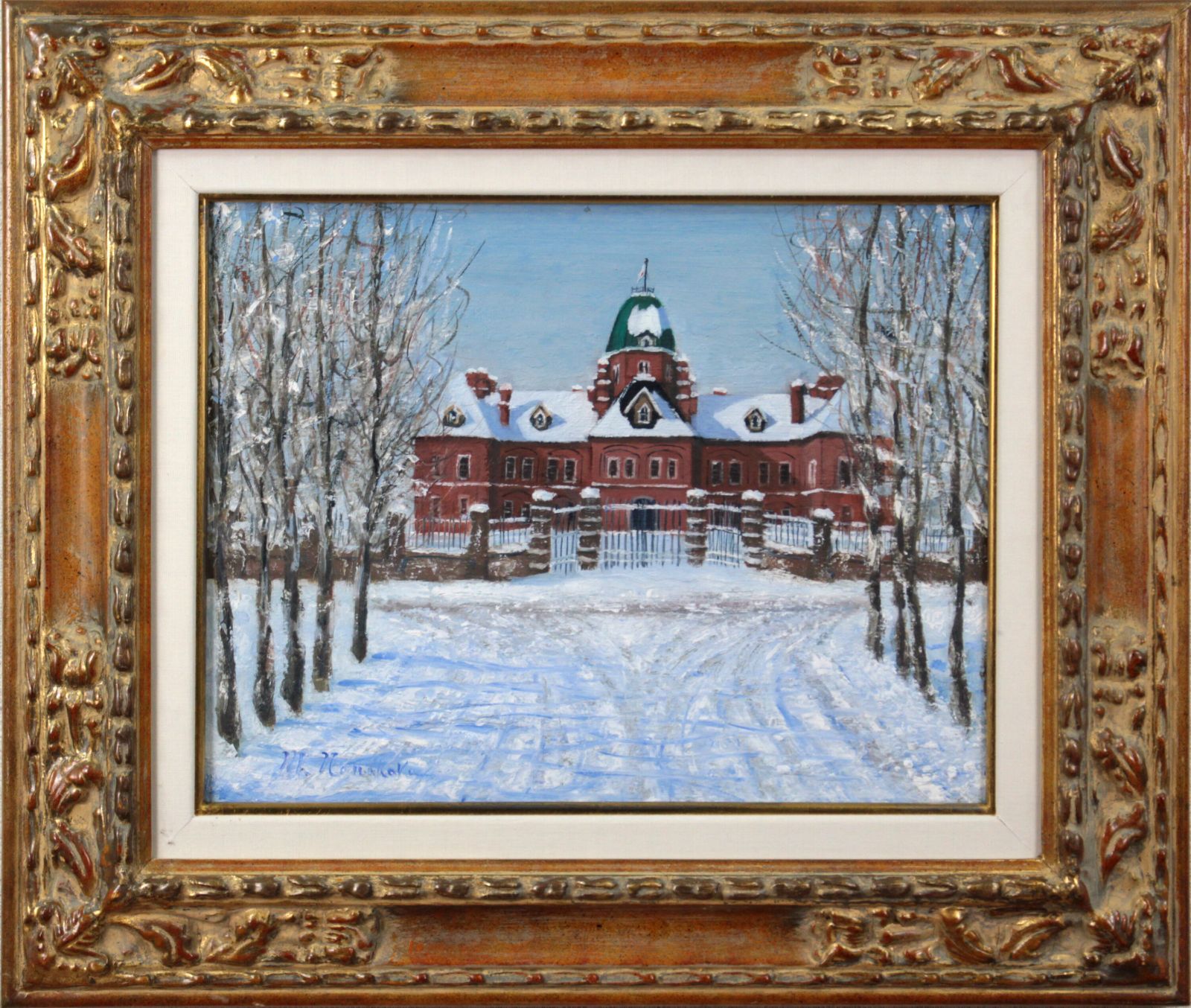 七原正勝『雪の旧道庁』油彩画【真作保証】 絵画 七原正勝『雪の旧道庁』油彩画【真作保証】 絵画 - メルカリ