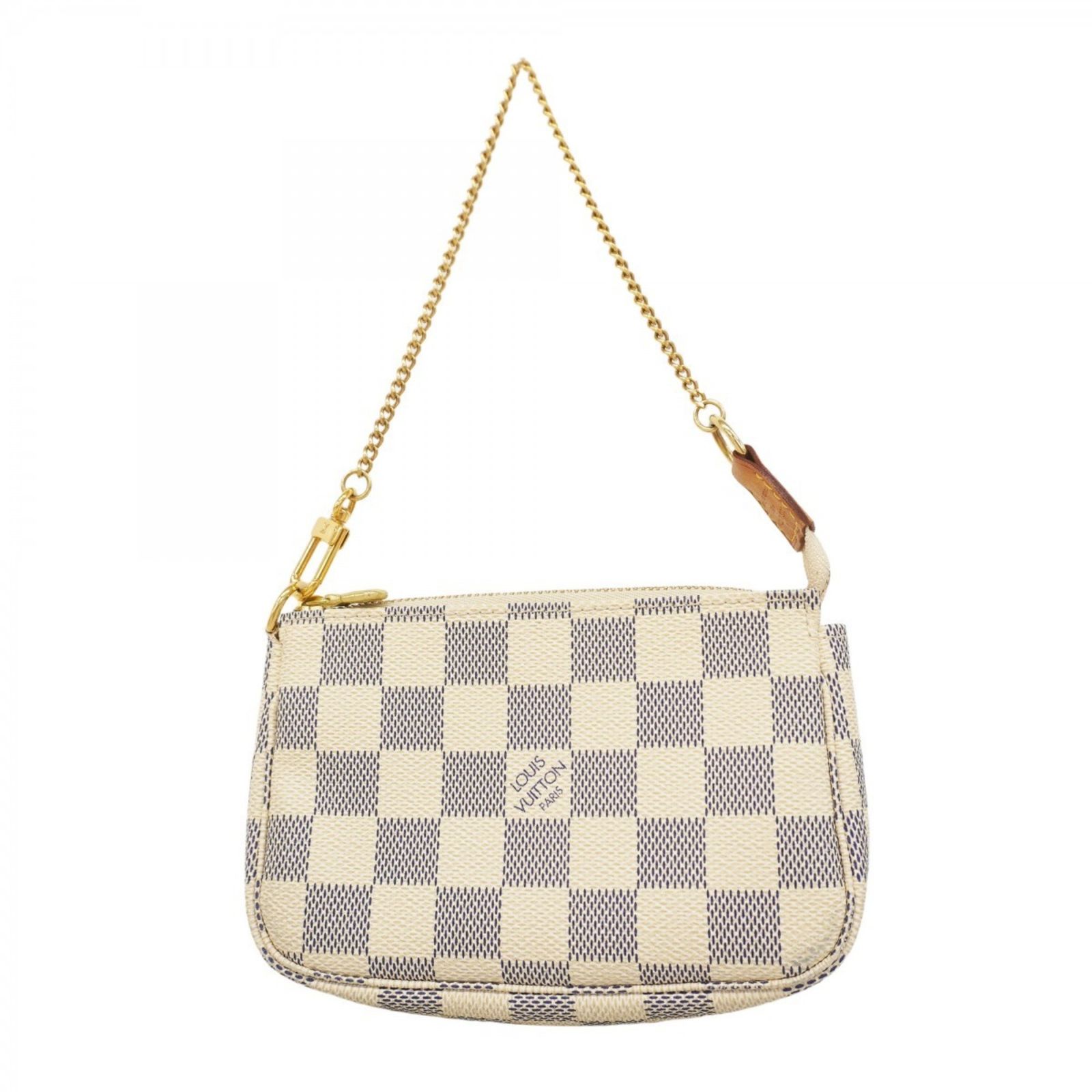ルイ ヴィトン Louis Vuitton ルイ ヴィトン ポーチ ダミエ アズール ミニポシェットアクセソワール N58010 ホワイトレディース