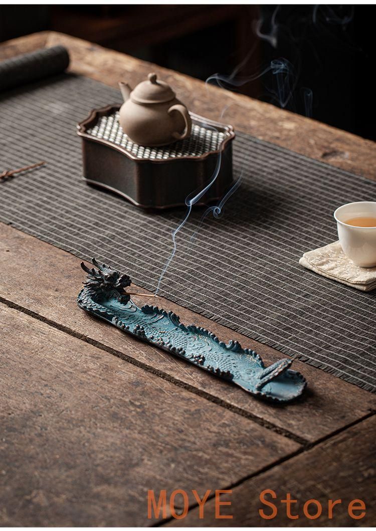 銅器 竜線香挿し 香炉 香託 茶道具 香道具 工芸品 美術品 置物zw0829