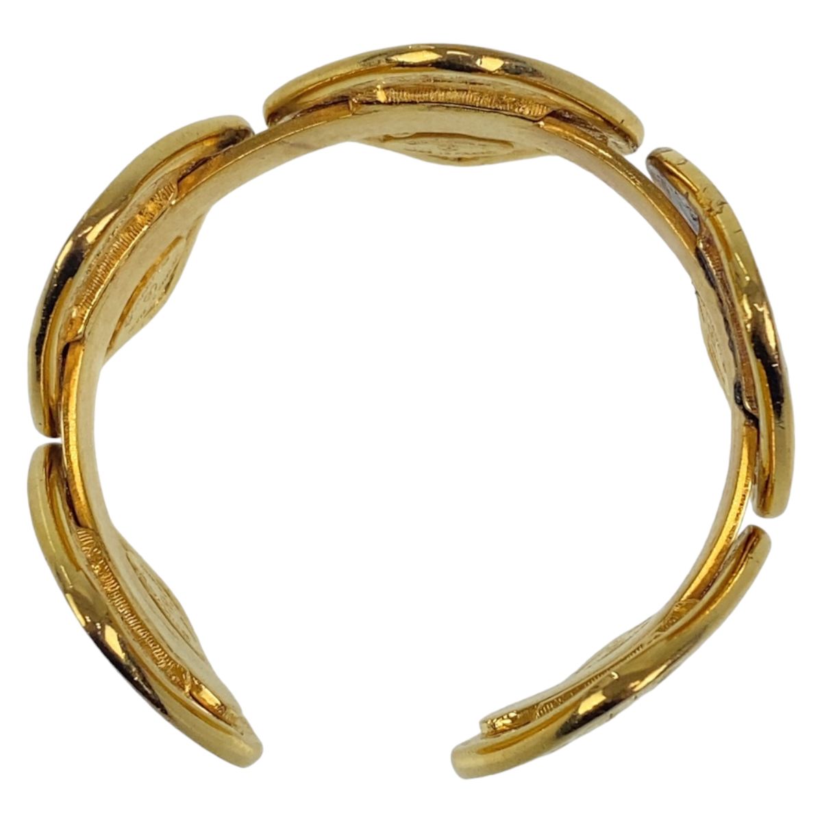 シャネル　バングル　ブレスレット　ゴールド　ヴィンテージ　刻印プレートあり CHANELシャネル ゴールド ココマーク バングルブレスレット