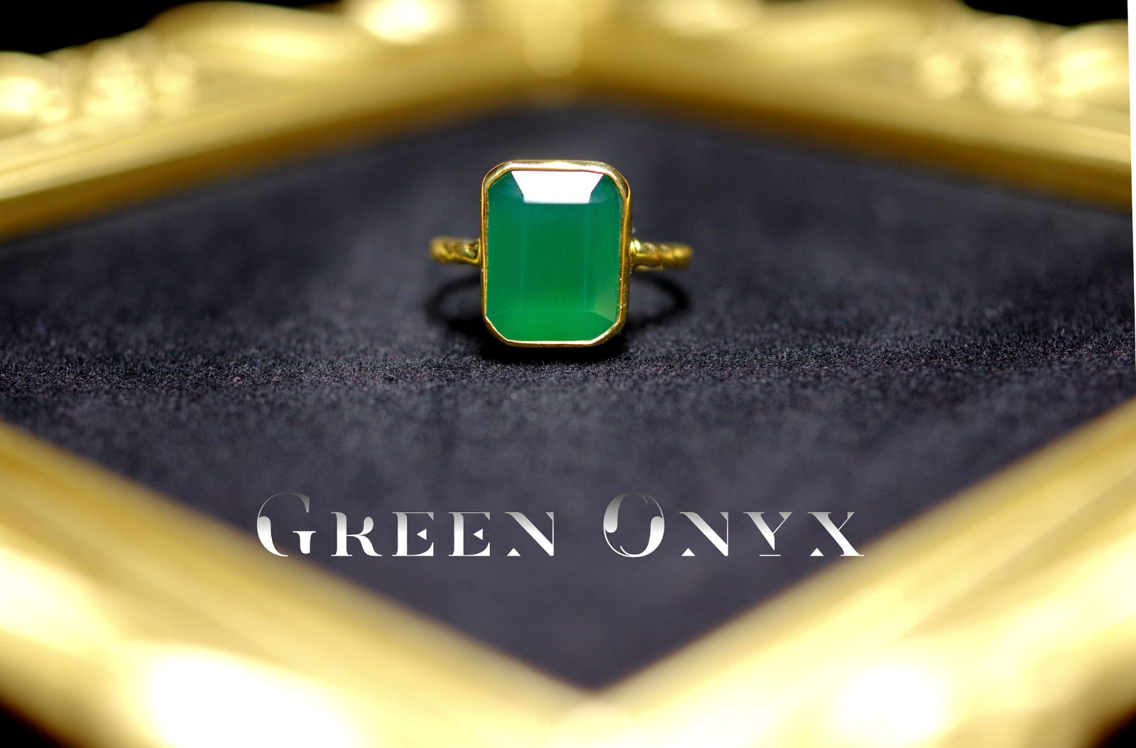 新作☆『Green Onyx』☆世界でひとつの天然石リングsv925+22kgp - メルカリ