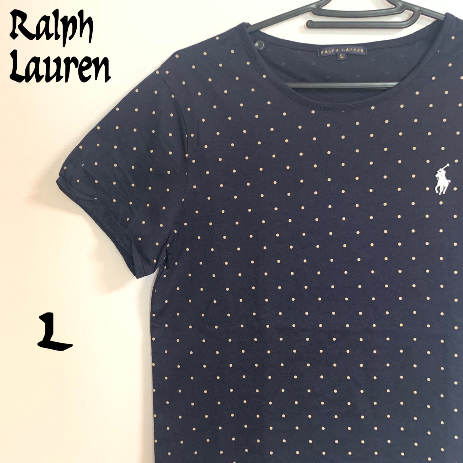 Ralph Lauren ラルフローレン 半袖 Tシャツ レディース L ネイビー