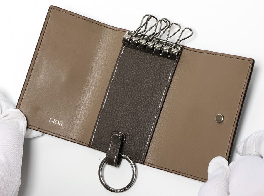 ディオール / DIOR　CD Icon キーケース / キーホルダー　2ESKH281　グレインドカーフスキン　ブラウン系 【中古】 商品番号 S-157354 ディオール / DIOR CD Icon キーケース / キーホルダー 2ESKH281 グレ