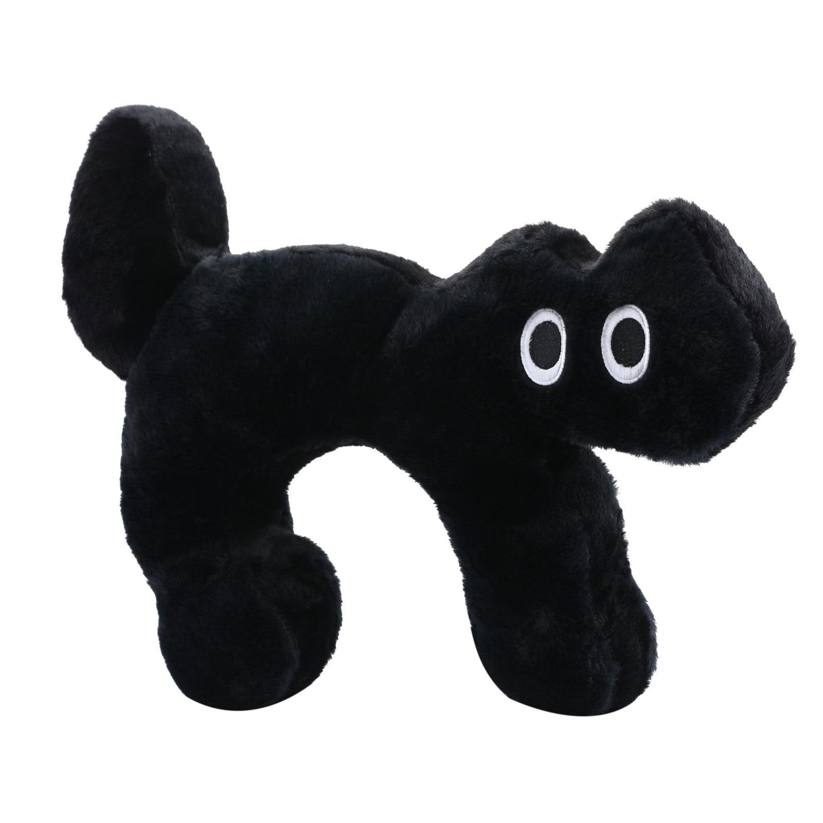 SESHIS 猫 抱き枕 ぬいぐるみ クッション ネックピロー ギフト だきまくら ねこ ブラック [ブラック]