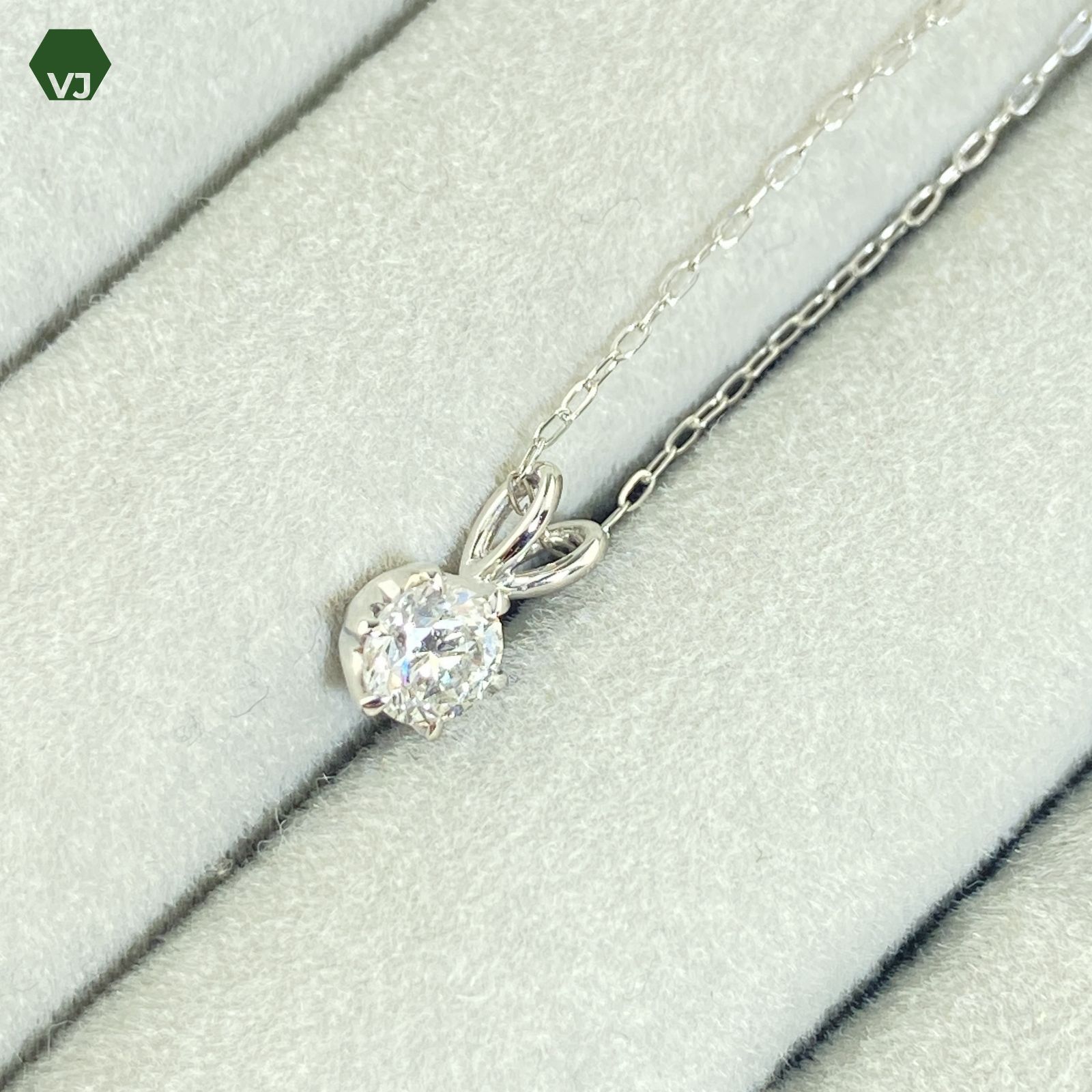 30-10】一粒 ダイヤモンド ネックレス D0.323ct【中古】【PT900/850  