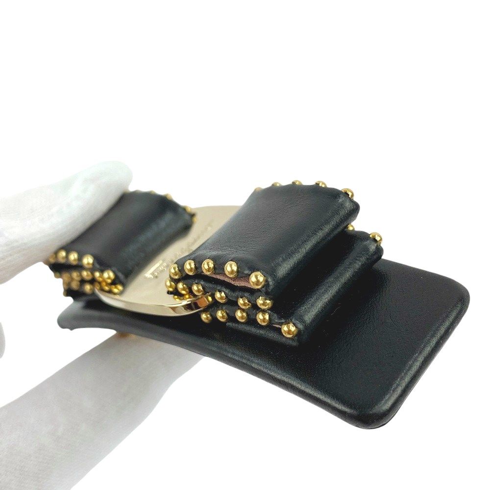 □新同□ フェラガモ バレッタ ヘア アクセサリー 髪留め リボン  