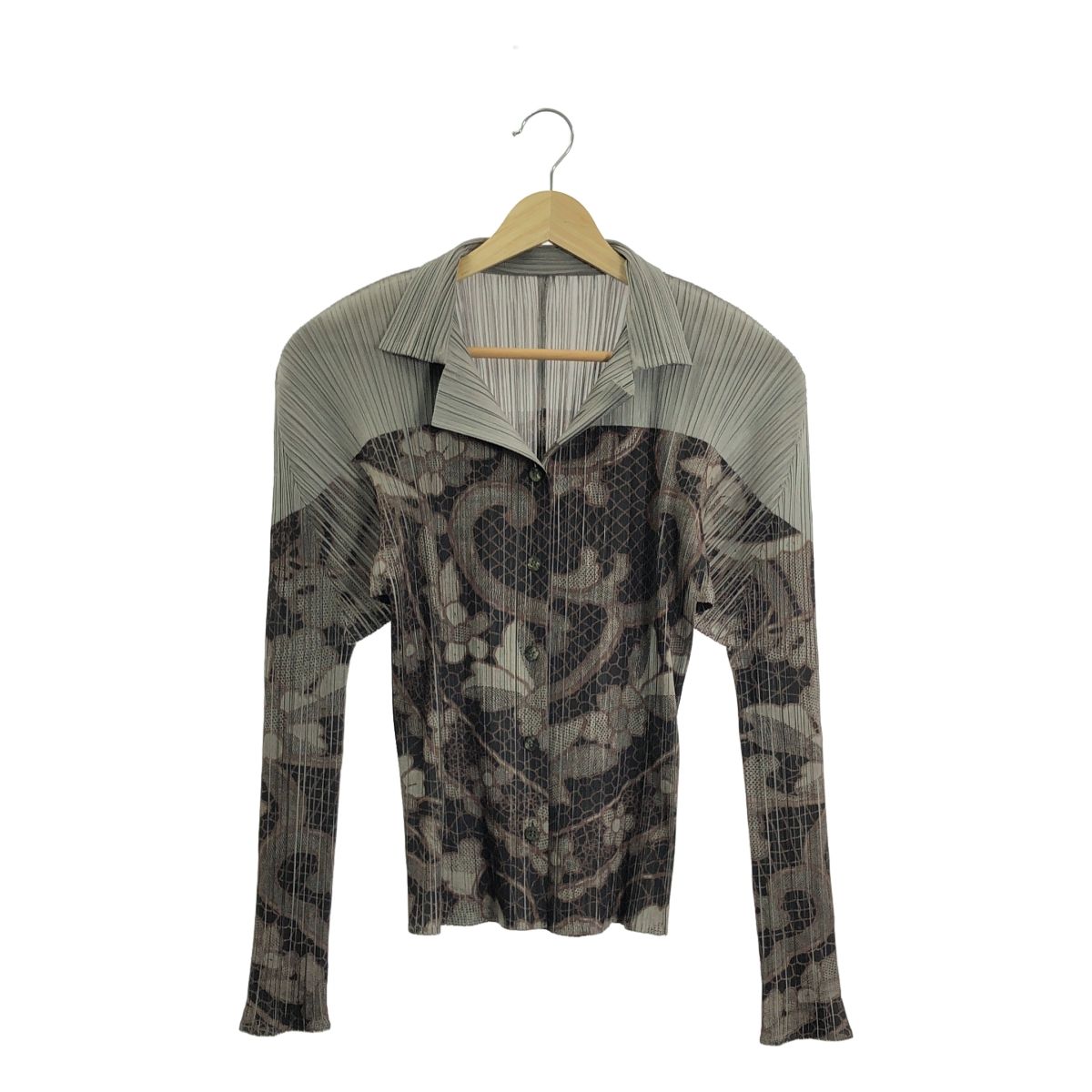 イッセイミヤケ プリーツプリーズ カーディガン アウター ベージュ 4 プリーツプリーズ イッセイミヤケ カーディガン ジャケット 4 ベージュ系