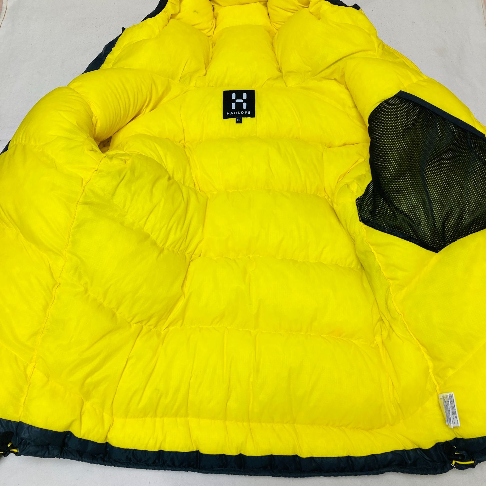 ホグロフス HAGLOFS L.I.M 高品質ダウンフーディー グレー/イエロー