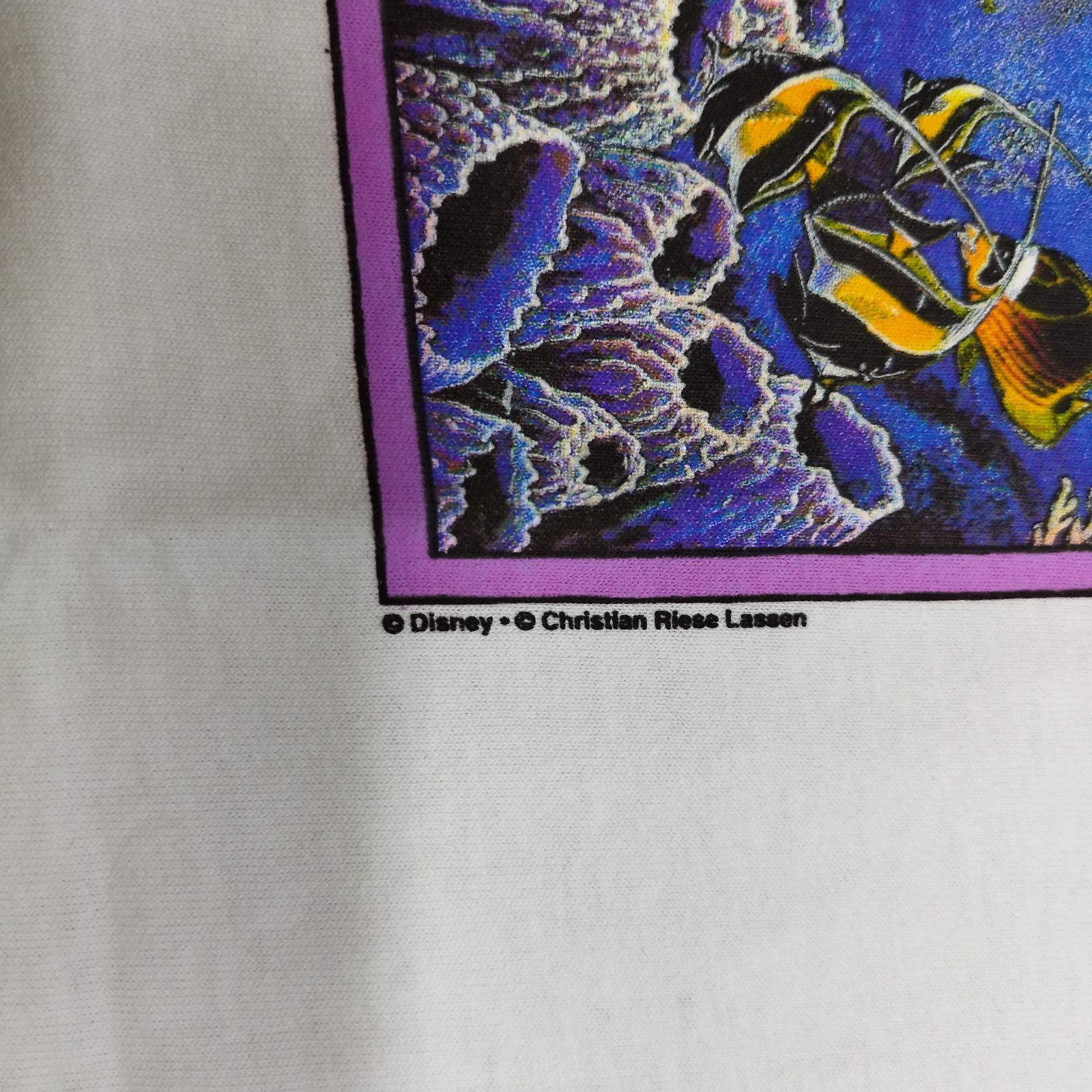 90's Disney Lassen ディズニー ラッセン ソーサラー Tシャツ 90s ディズニー × ラッセン ソーサラーミッキーマウス Tシャツ M