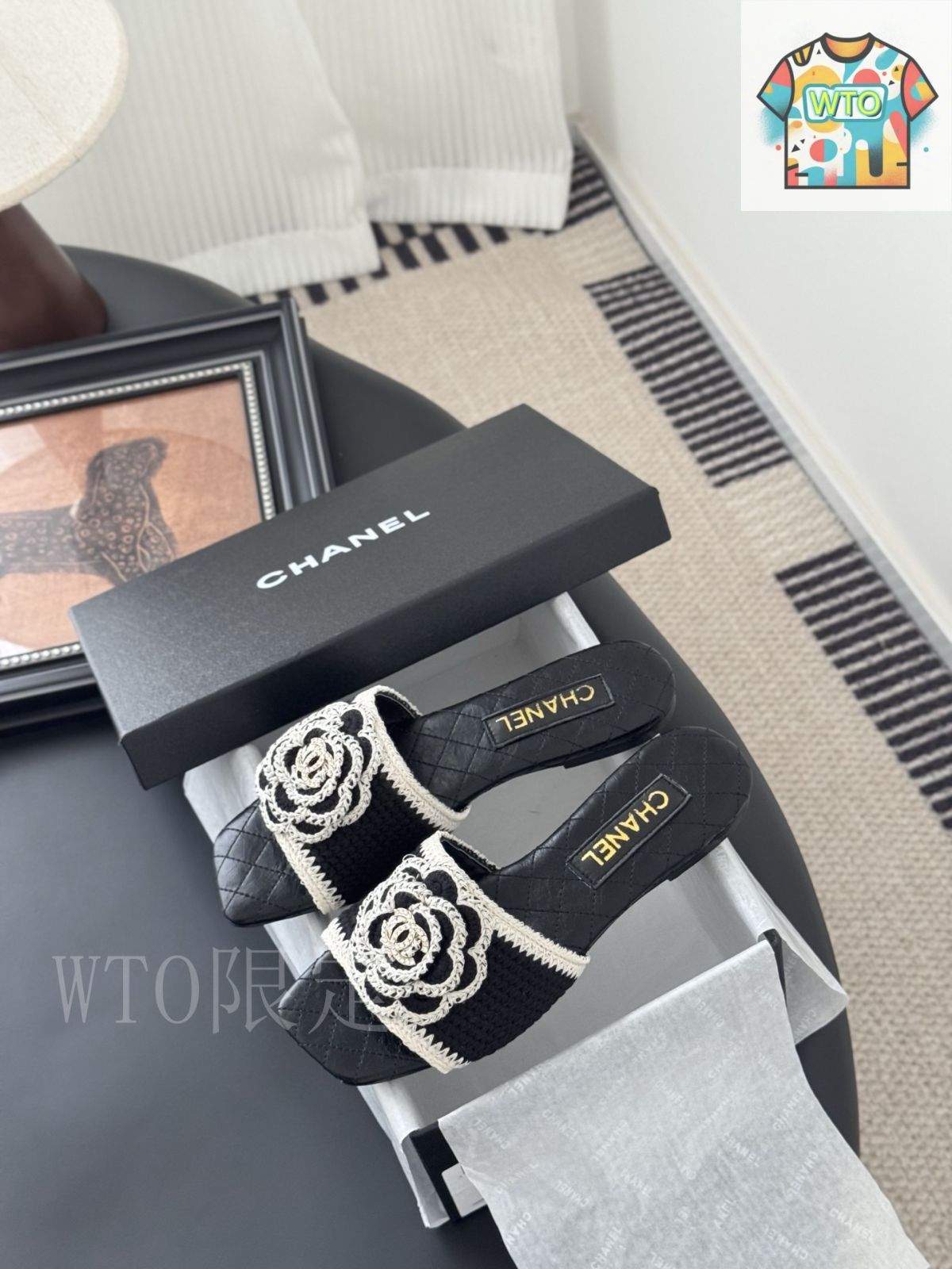 未使用品 CHANELスリッパです(^^) Chanel 27P 椿スリッパ03-3 - メルカリ
