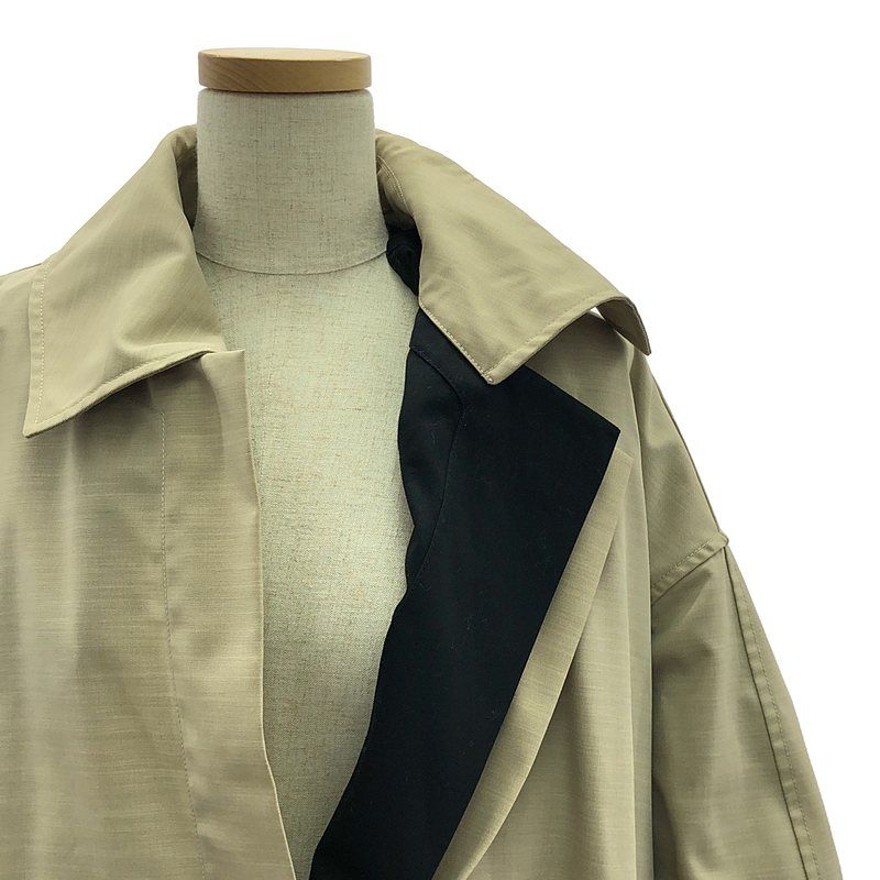 JIL SANDER ベージュ トレンチコート 超美品☆ジルサンダー☆ノーカラートレンチコート☆34ベージュ