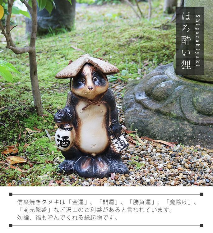信楽焼 狸 信楽焼たぬき タヌキ 陶器タヌキ たぬき置物 やきもの