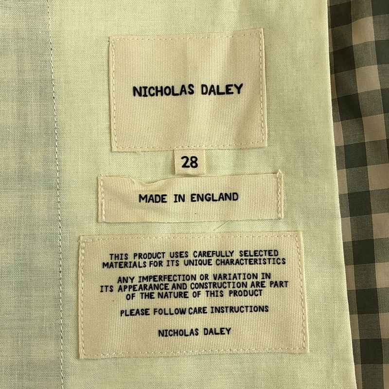 【美品】  NICHOLAS DALEY / ニコラスデイリー | 2024SS | WIDE SHORT チェック ワイド ショートパンツ | 28 | グリーン / ベージュ | メンズ 美品】 NICHOLAS DALEY / ニコラスデイリー | 2024SS | WIDE SHORT