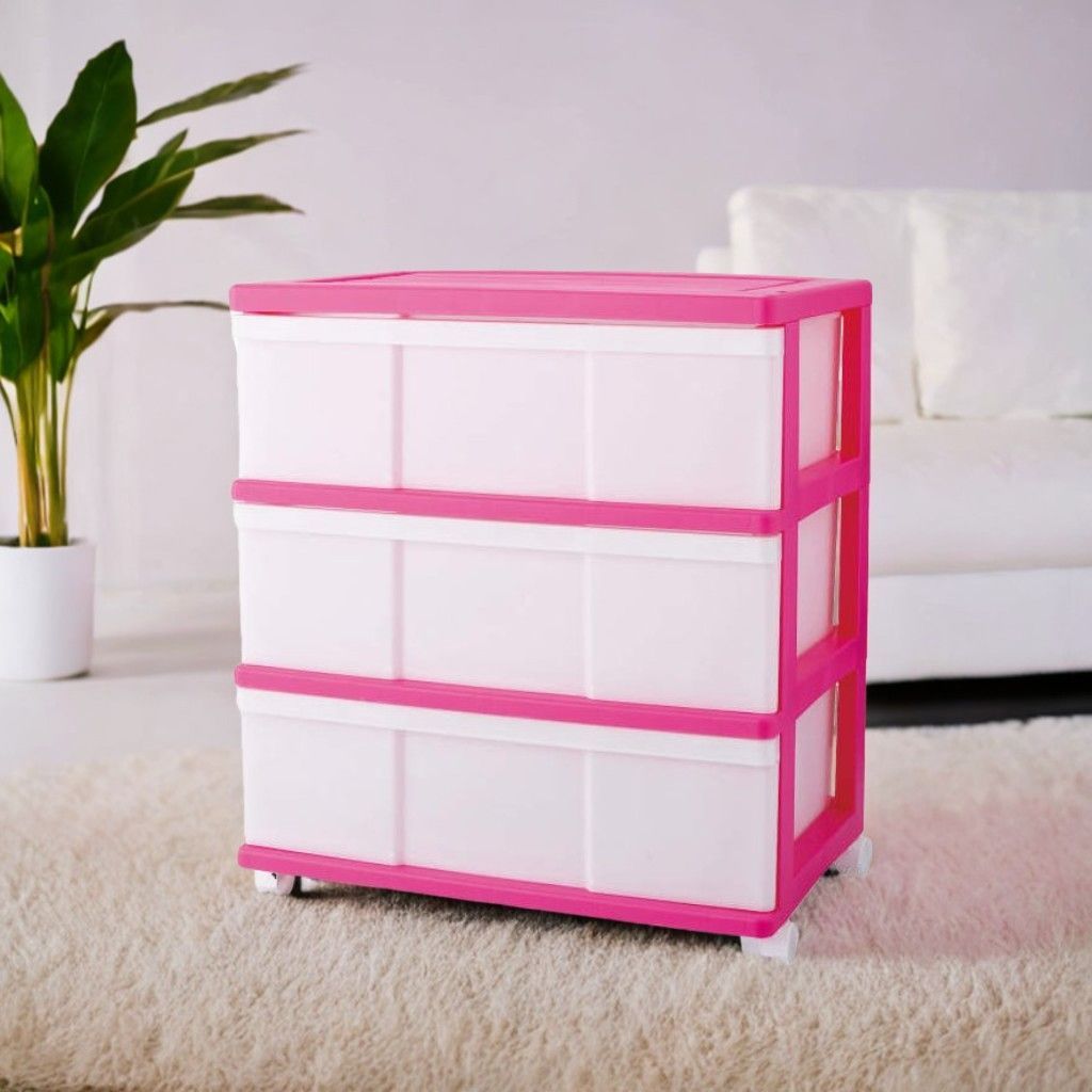 プラスチック 引き出し 3段 幅60 奥行40 高さ66cm ホワイト／ネイビー 衣装ケース 収納ケース 引き出し プラスチック ワイド チェスト 3段 2