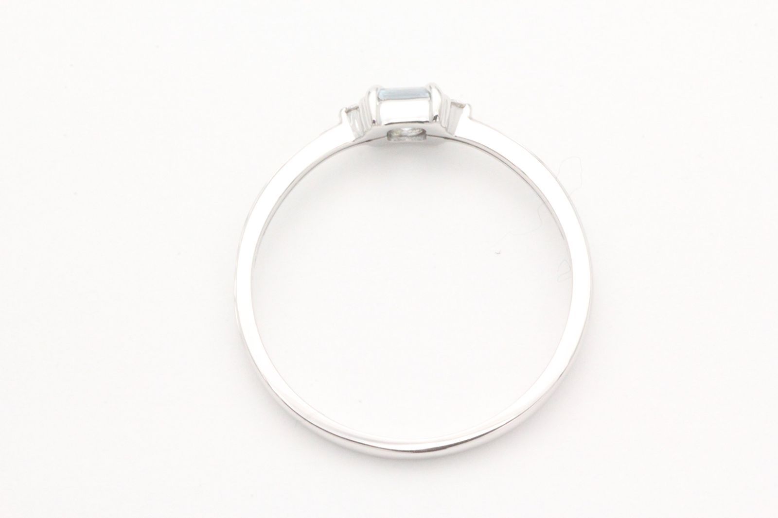 Candy K10ホワイトゴールド アクアマリン*ダイヤモンド0.02ctリング キャンディ] Candy K10ホワイトゴールド アクアマリン*ダイヤモンド