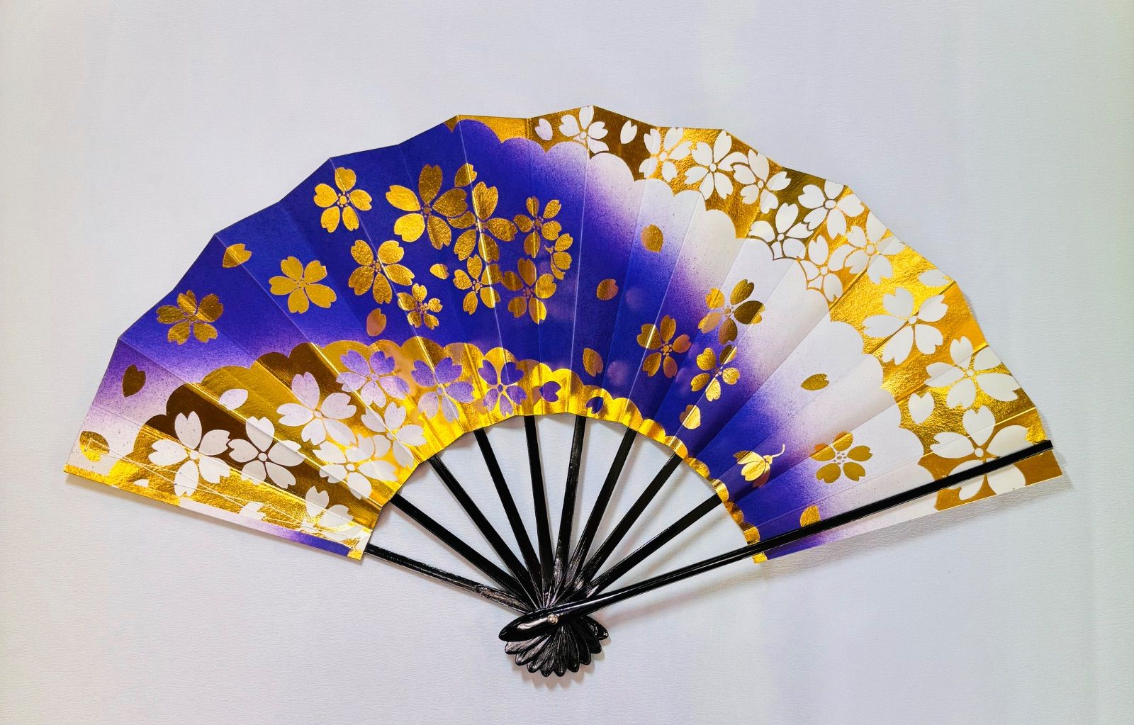 日本舞踊用舞扇子 手書き花々未使用⭐高級⭐貴重⭐ senjyu_7032