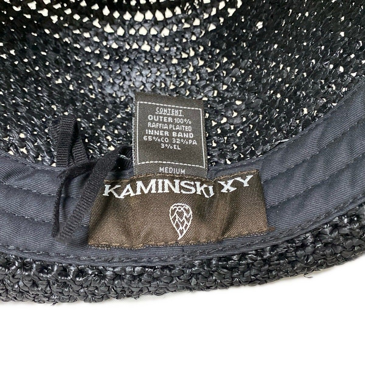 黒 ストローハット