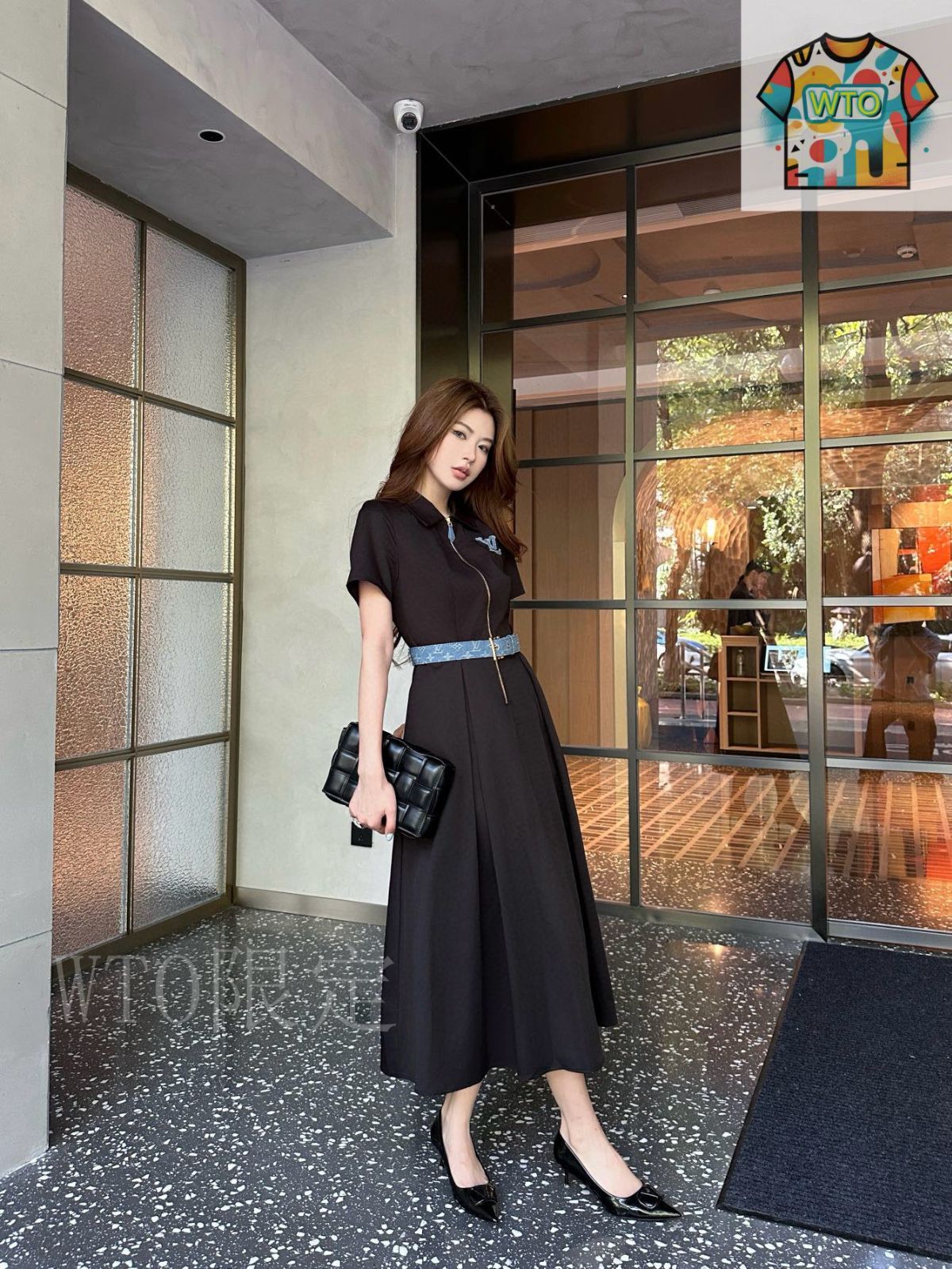 Louis Vuitton ルイ・ヴィトン パリス　ワンピース　値段交渉可能 今日特価】Louis Vuitton ルイ・ヴィトン ロングワンピース02-1