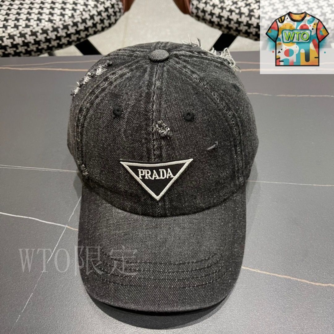 今日特価】PRADA 2024 デニム破れベースキャップ - メルカリ