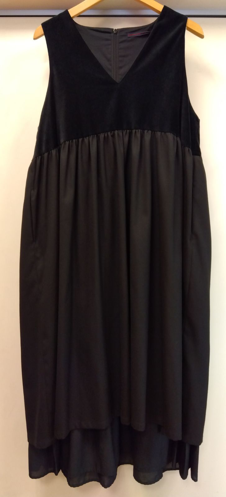 M7 GRANDMA MAMA DAUGHTERグランマママドーターワンピース ベロア切り替え ふんわりシルエット