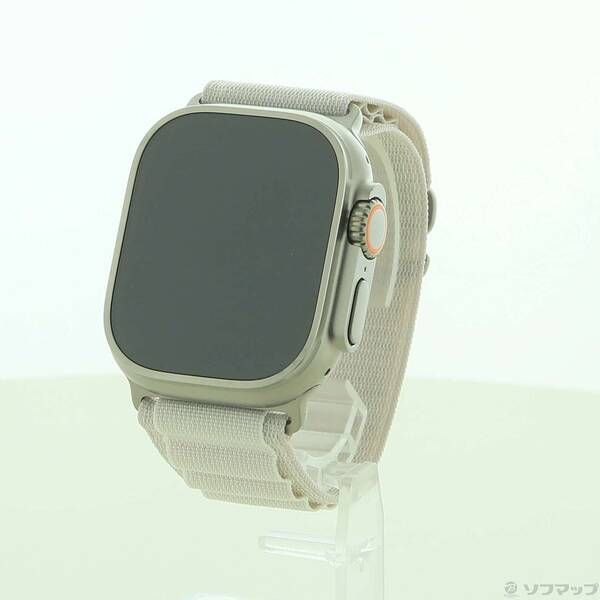 〔展示品〕 Apple Watch Ultra GPS Cellular 49mm チタニウムケース スターライトアルパインループ 377