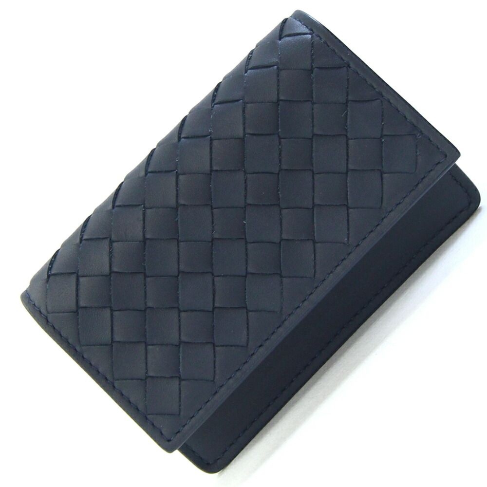 Bottega Veneta イントレチャート名刺入れ カードケース ネイビー ボッテガヴェネタ 名刺入れ イントレチャート ネイビー ボッテガ