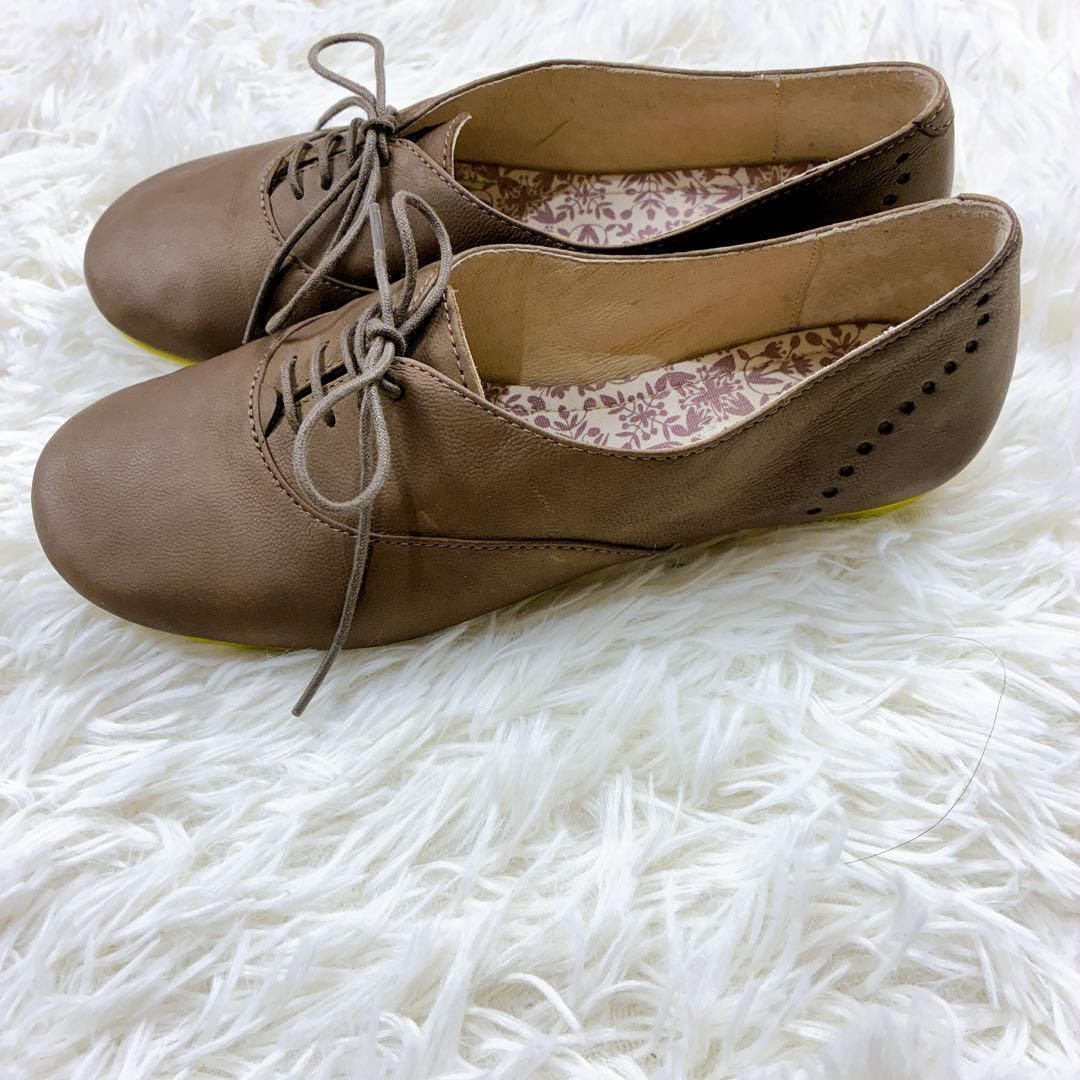 カンペール ペウカミ 37 本革 フラットシューズ スリッポン レザー