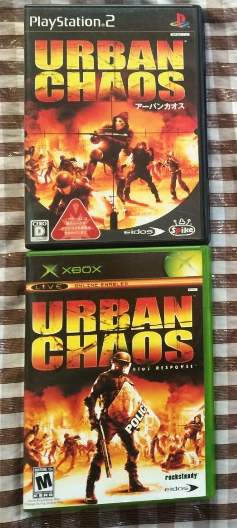 ＰＳ２ ＸＢＯＸ アーバンカオス Urban Chaos Riot Response 2本セット 海外版 北米版