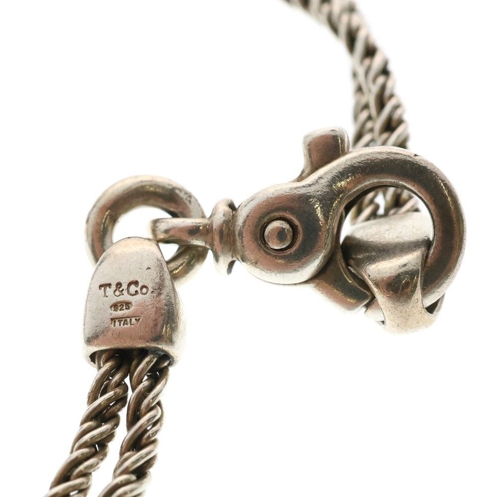 Tiffany ティファニー シルバー 925 ダブルロープ ノット ツイスト TIFFANY&Co (ティファニー) センターノット ダブルロープ