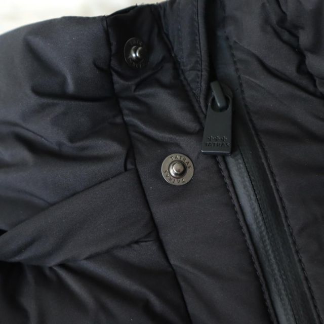 タトラス ダウンジャケット メンズ ファー ダウンコート ブラック 黒