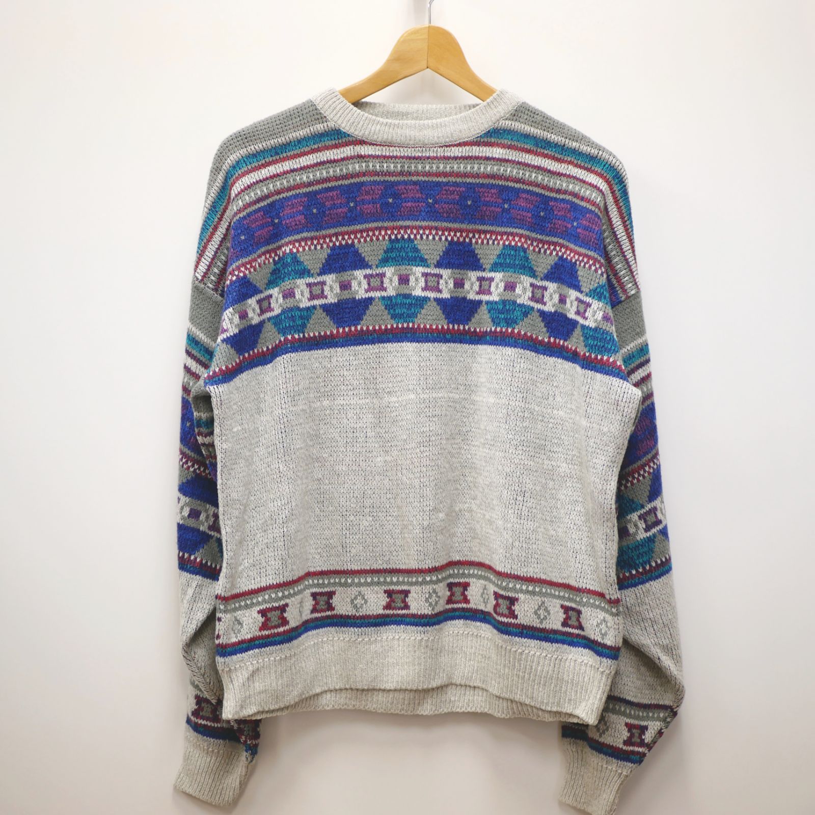 SWEATER GRAPHIX ニット セーター XL ネイティブ柄 古着 - メルカリ