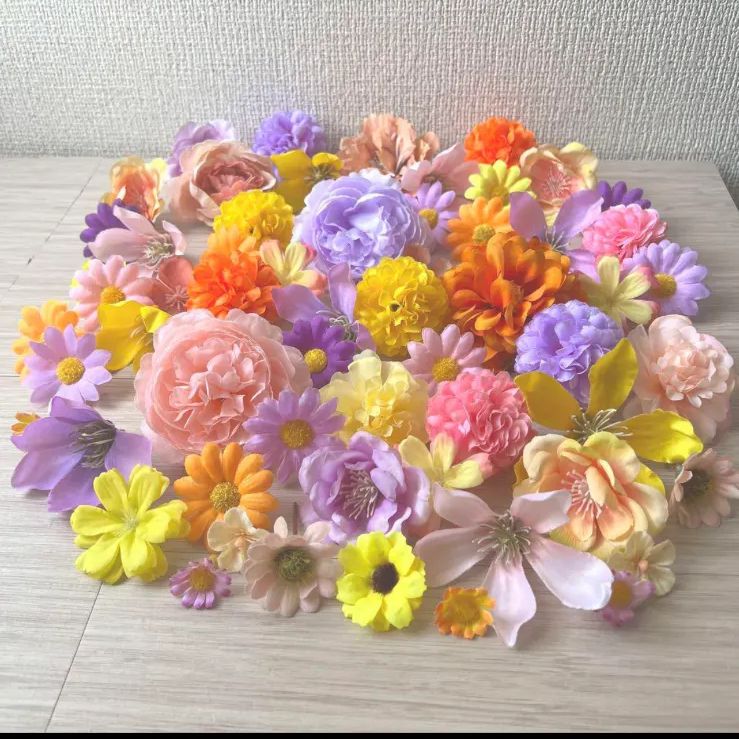 専用　ハンドメイド　アートフラワー   染花　造花 アートフラワーパーツ・造花・染花・布花】カトレア（大） 造花