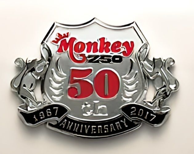 ホンダ 純正 モンキー サイドカバー エンブレム HONDA MONKEY 50th Anniversary Side Cover Metal Emblem Logo Japan 未使用 JDM Genuine