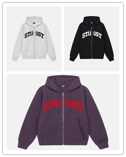 【激レア】STUSSY ステューシー　ジップパーカー　完売モデル　スウェット 激レア】STUSSY ステューシー ジップパーカー 完売モデル