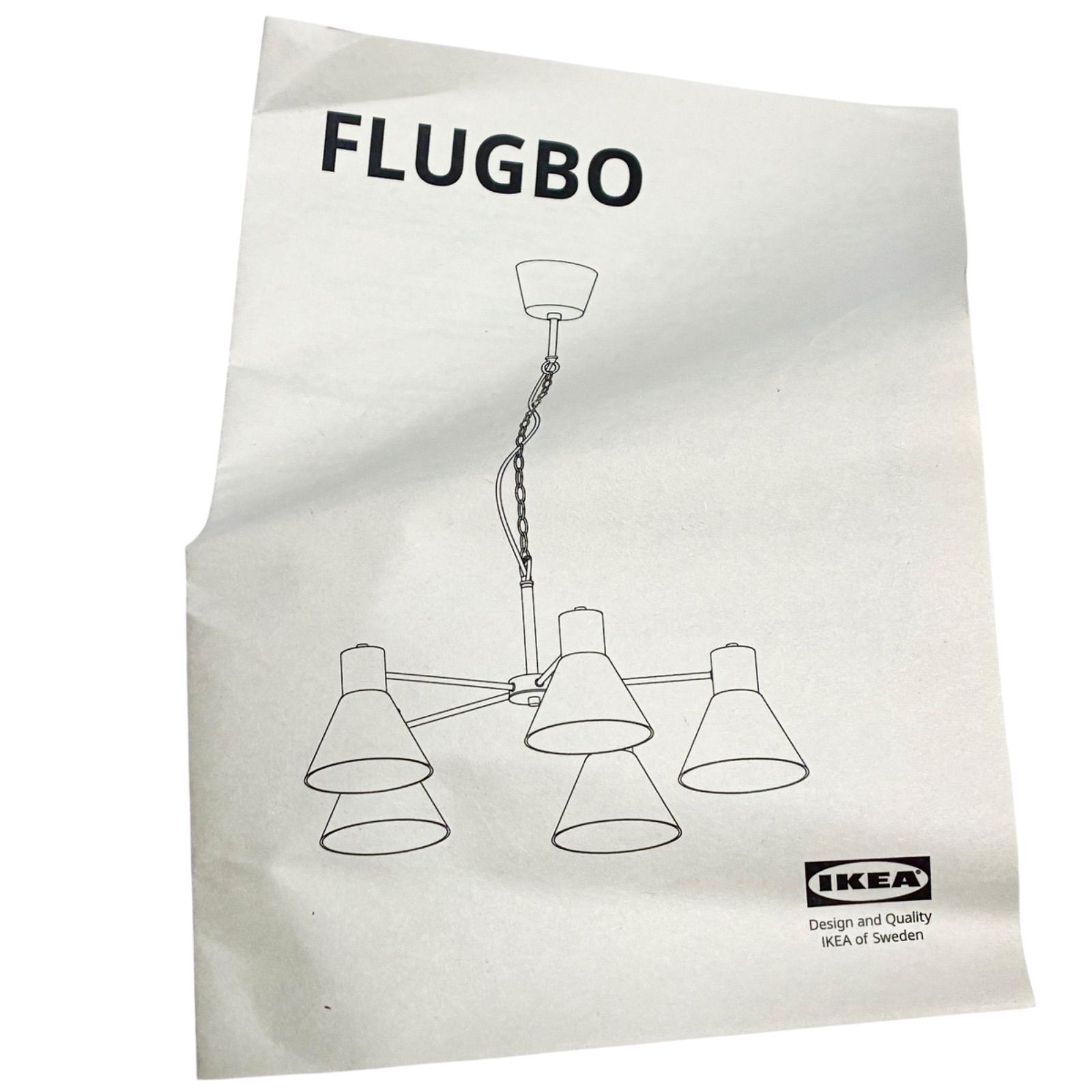 IKEA】 IKEA FLUGBOシャンデリア ランプシェイド 【LED電球 E26 5個