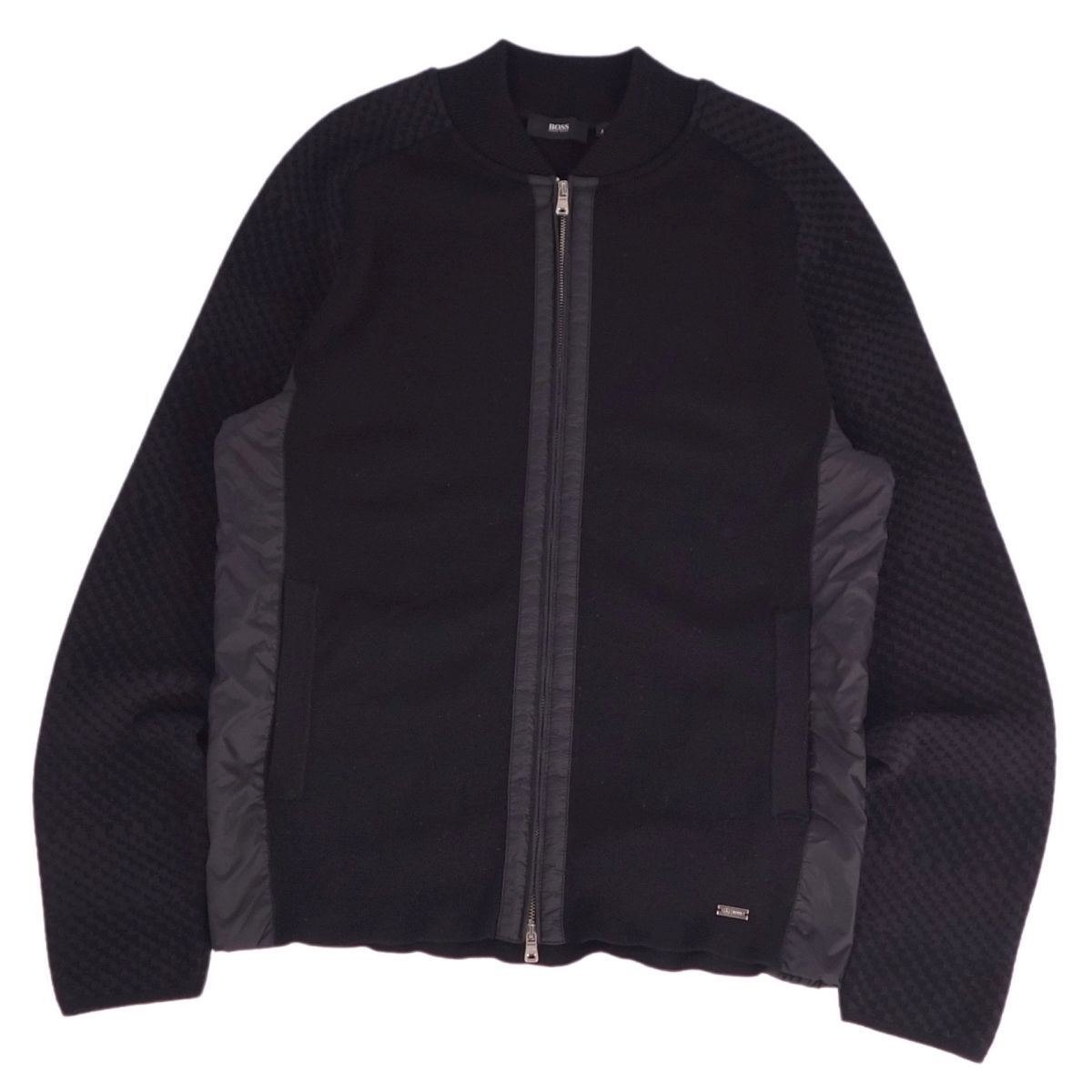 美品 ヒューゴボス HUGO BOSS ジャケット ジップアップ ニット ウール 