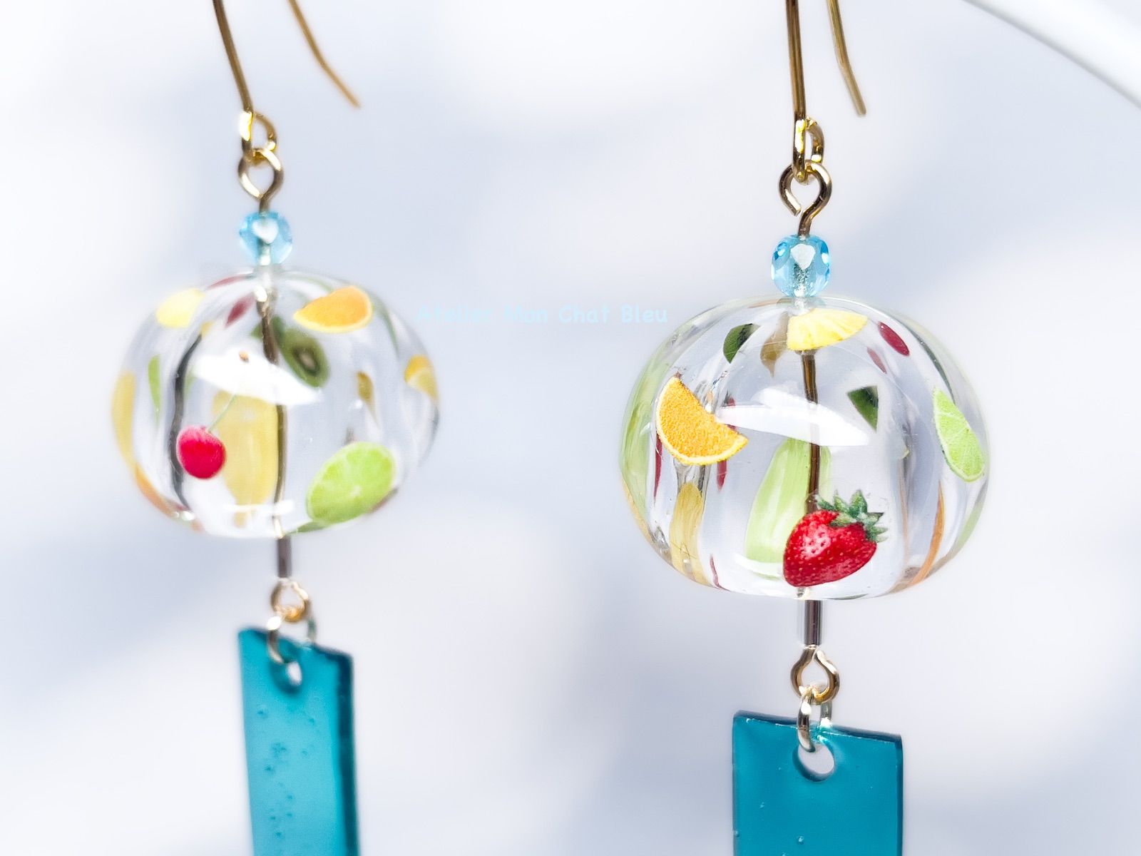 スイカ風鈴ピアス