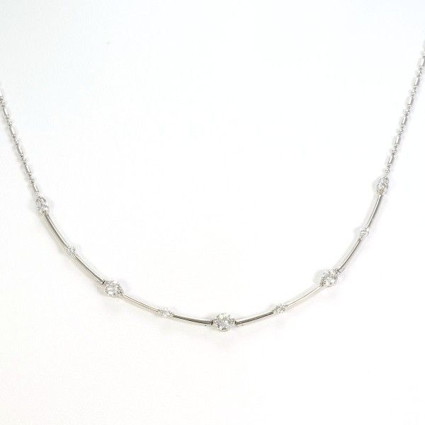 PT900 PT850 ネックレス necklace ダイヤ 計1.00 鑑別書 総重量約10.3g 約45cm