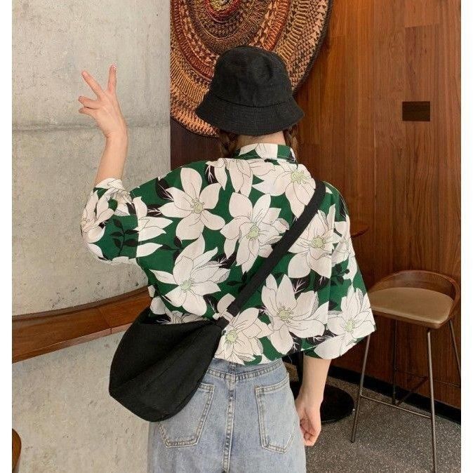アロハシャツ トップス レディース アロハ 半袖 春夏 半袖シャツブラウス 花柄 シャツ ブラウス 襟付きシャツ 大きいサイズ 3L ゆったり おしゃれ カジュアル 夏 ssj0148_00.jpg