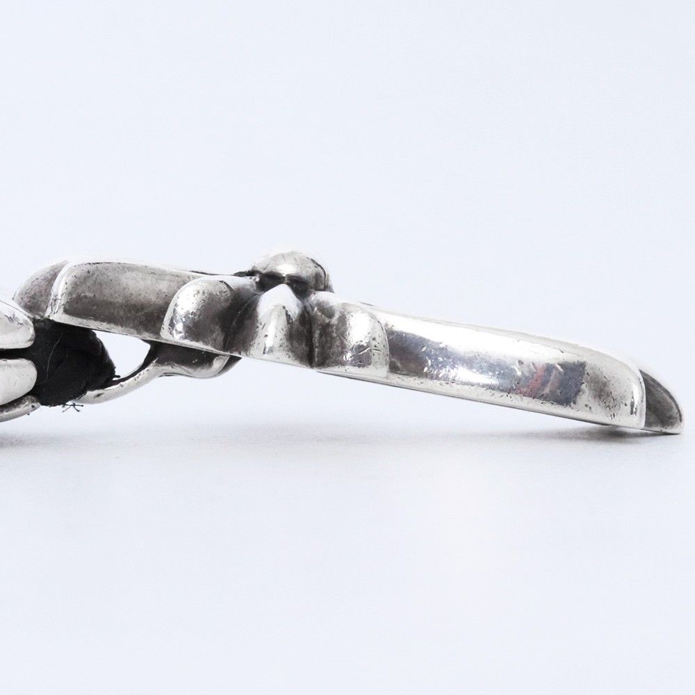 CHROME HEARTS クリンプトCHクロスペンダント スモール レザーブレイド